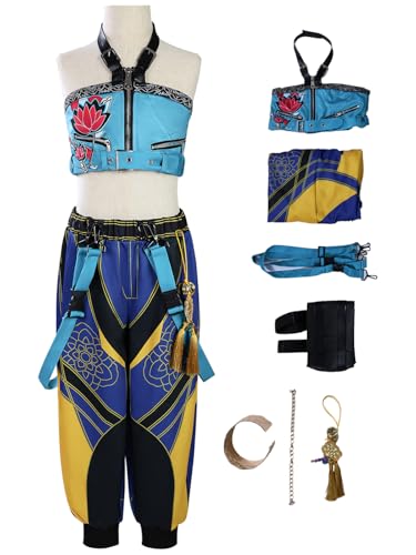 Hallojojo Mädchen Zoe Cosplay Kostüm Set Anime Demon Hunters Verkleidung Girl Group Zoe Uniform Weihnachten Halloween Karneval Party Fancy Bühnenauftritt Kostüm für Kinder Größe 110-150 von Hallojojo