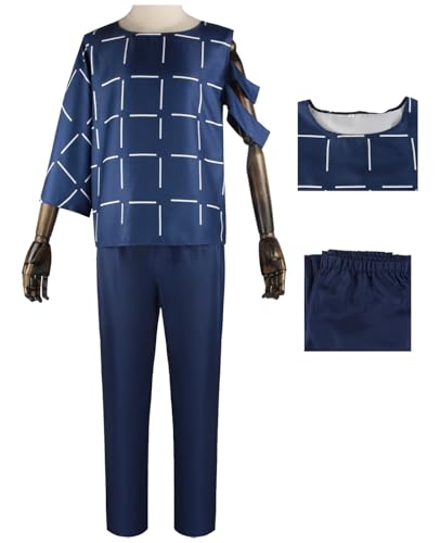Hallojojo Mahito Cosplay Kostüm Set Oberteile und Hosen Anime Jujutsu Kaisen Verkleidung Mahito Uniform Blau/Schwarz Weihnachten Halloween Karneval Party Fancy Kostüm für Erwachsene Hallojojo Mahito Cosplay Kostüm Set Oberteile und Hosen Anime Jujutsu Kaisen Verkleidung Mahito Uniform Blau/Schwarz Weihnachten Halloween Karneval Party Fancy Kostüm für Erwachsene von Hallojojo