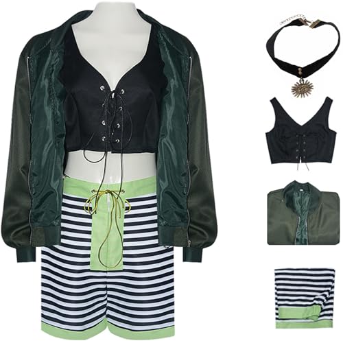 Hallojojo Mathilda Kostüm mit Halskette Damen Cosplay Movie Leon Professional Matilda Gothic Outift Jacke Top Hose Set für Fancy Dress Up Halloween Karneval Party Geburtstag Maskerade Verkleidung Hallojojo Mathilda Kostüm mit Halskette Damen Cosplay Movie Leon Professional Matilda Gothic Outift Jacke Top Hose Set für Fancy Dress Up Halloween Karneval Party Geburtstag Maskerade Verkleidung von Hallojojo