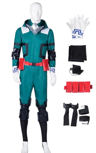 Hallojojo Midoriya Izuku Cosplay Kostüm Komplettset Anime My Hero Academia Verkleidung MHA Deku Cosplay Kampfuniform Weihnachten Halloween Karneval Party Fancy Kostüm für Erwachsene Hallojojo Midoriya Izuku Cosplay Kostüm Komplettset Anime My Hero Academia Verkleidung MHA Deku Cosplay Kampfuniform Weihnachten Halloween Karneval Party Fancy Kostüm für Erwachsene von Hallojojo