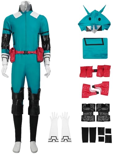 Hallojojo Midoriya Izuku Kostüm Herren Cosplay Anime My Hero Academy Deku Deluxe Komplett Kampfuniform Set für Erwachsener Fancy Dress Up Halloween Karneval Party Geburtstag Maskenball Verkleidung Hallojojo Midoriya Izuku Kostüm Herren Cosplay Anime My Hero Academy Deku Deluxe Komplett Kampfuniform Set für Erwachsener Fancy Dress Up Halloween Karneval Party Geburtstag Maskenball Verkleidung von Hallojojo