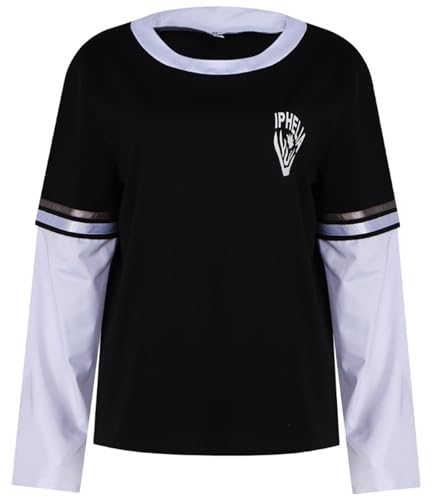 Hallojojo Mittwoch Kostüm Damen Cosplay Staffel 2 Mittwoch Sportswear Langarm T-Shirt für Fancy Dress Up Halloween Karneval Party Geburtstag Verkleidung von Hallojojo