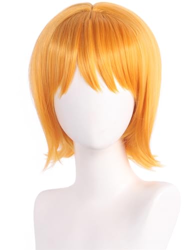 Hallojojo Nami Cosplay Perücken Damen 35CM Orange Kurze Perücke Verkleidung Piraten König Nami Kostümperücke Halloween Karneval Party Maskenball Zubehör Anime Wig Hallojojo Nami Cosplay Perücken Damen 35CM Orange Kurze Perücke Verkleidung Piraten König Nami Kostümperücke Halloween Karneval Party Maskenball Zubehör Anime Wig von Hallojojo