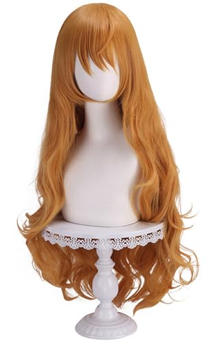 Hallojojo Nami Cosplay Perücken Damen 60CM Orange Lange Wellenlocken Perücke mit Pony Verkleidung Piraten König Nami Kostümperücke Halloween Karneval Party Maskenball Zubehör Anime Wig Hallojojo Nami Cosplay Perücken Damen 60CM Orange Lange Wellenlocken Perücke mit Pony Verkleidung Piraten König Nami Kostümperücke Halloween Karneval Party Maskenball Zubehör Anime Wig von Hallojojo