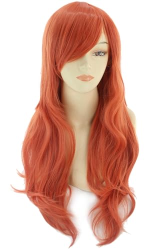 Hallojojo Nami Cosplay Perücken Damen 65CM Orange Lange Wellenlocken Perücke mit Pony Verkleidung Piraten König Nami Kostümperücke Halloween Karneval Party Maskenball Zubehör Anime Wig Hallojojo Nami Cosplay Perücken Damen 65CM Orange Lange Wellenlocken Perücke mit Pony Verkleidung Piraten König Nami Kostümperücke Halloween Karneval Party Maskenball Zubehör Anime Wig von Hallojojo