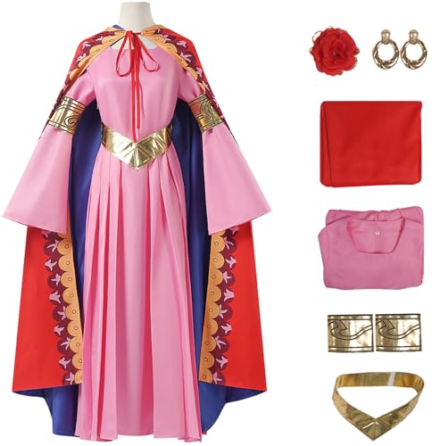 Hallojojo Nefertari Vivi Kostüm Damen Cosplay Anime Piraten Könige Prinzessin Vivi Komplett Uniform Kleid mit Kapuzenumhang Zubehör für Fancy Dress Up Halloween Karneval Party Maskerade Verkleidung Hallojojo Nefertari Vivi Kostüm Damen Cosplay Anime Piraten Könige Prinzessin Vivi Komplett Uniform Kleid mit Kapuzenumhang Zubehör für Fancy Dress Up Halloween Karneval Party Maskerade Verkleidung von Hallojojo