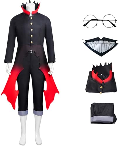 Hallojojo Okarun Kostüm Herren Cosplay Anime Dandadan Okarun Transformation Uniform Top Hose Brille Maske und Perücke für Fancy Dress Up Halloween Karneval Party Maskenball DAN DA DAN Verkleidung Hallojojo Okarun Kostüm Herren Cosplay Anime Dandadan Okarun Transformation Uniform Top Hose Brille Maske und Perücke für Fancy Dress Up Halloween Karneval Party Maskenball DAN DA DAN Verkleidung von Hallojojo