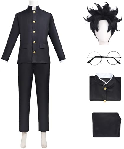 Hallojojo Okarun Kostüm Herren Cosplay Dandadan Okarun Schuluniform Set Top Hose Brille und Perücke für Fancy Dress Up Halloween Karneval Party Maskenball Anime Show DAN DA DAN Verkleidung Hallojojo Okarun Kostüm Herren Cosplay Dandadan Okarun Schuluniform Set Top Hose Brille und Perücke für Fancy Dress Up Halloween Karneval Party Maskenball Anime Show DAN DA DAN Verkleidung von Hallojojo