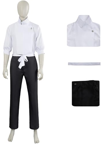 Hallojojo Okkotsu Yuta Kostüm Herren Cosplay Anime Beschwörer Okkotsu Yuta Uniform Set Top Hose Gürtel für Fancy Dress Up Halloween Karneval Party Maskenball Verkleidung von Hallojojo