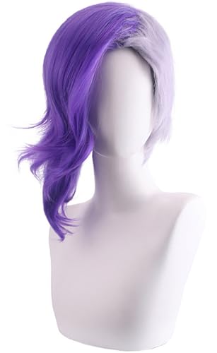 Hallojojo Page One Cosplay Perücken Herren Mixed Purple Kurz Perücke Verkleidung Piraten Page One Kostümperücke Halloween Karneval Party Maskenball Zubehör Anime Wig Hallojojo Page One Cosplay Perücken Herren Mixed Purple Kurz Perücke Verkleidung Piraten Page One Kostümperücke Halloween Karneval Party Maskenball Zubehör Anime Wig von Hallojojo