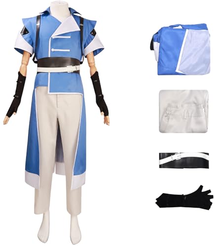 Hallojojo Richter Kostüm Herren Fasching Cosplay Dämon Burg Vampirjäger Richter Belmont Uniform Top Hose Gürtel Handschuhe Set für Halloween Karneval Geburtstag Party Maskerade Anime Verkleidung Hallojojo Richter Kostüm Herren Fasching Cosplay Dämon Burg Vampirjäger Richter Belmont Uniform Top Hose Gürtel Handschuhe Set für Halloween Karneval Geburtstag Party Maskerade Anime Verkleidung von Hallojojo