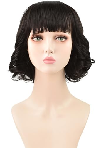 Hallojojo Riko Akasaka Cosplay Perücken Damen Schwarz Kurz Locken Perücke Verkleidung Riko Akasaka Kostümperücke Halloween Karneval Party Maskenball Zubehör Anime Wig Hallojojo Riko Akasaka Cosplay Perücken Damen Schwarz Kurz Locken Perücke Verkleidung Riko Akasaka Kostümperücke Halloween Karneval Party Maskenball Zubehör Anime Wig von Hallojojo