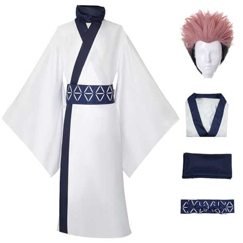 Hallojojo Ryomen Sukuna Cosplay Kostüm Komplettes Set mit Perücke Anime Jujutsu Kaisen Verkleidung Ryomen Sukuna Cosplay Kimono Weihnachten Halloween Karneval Party Fancy Kostüm für Erwachsene Hallojojo Ryomen Sukuna Cosplay Kostüm Komplettes Set mit Perücke Anime Jujutsu Kaisen Verkleidung Ryomen Sukuna Cosplay Kimono Weihnachten Halloween Karneval Party Fancy Kostüm für Erwachsene von Hallojojo
