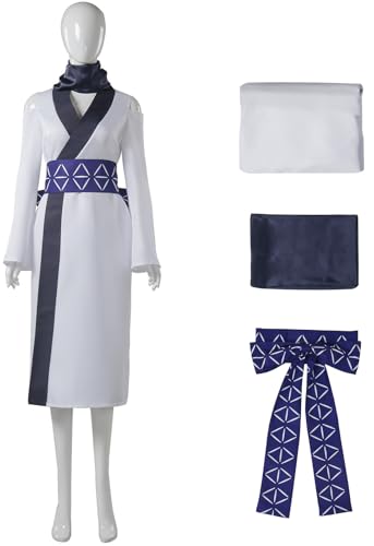 Hallojojo Ryomen Sukuna Kostüm Damen Cosplay Anime Beschwörer Ryomen Sukuna Kimono Set Jacke und Schal Gürtel für Fancy Dress Up Halloween Karneval Party Maskenball Verkleidung von Hallojojo