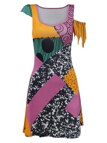Hallojojo Sally Kostüm Damen Halloween Cosplay Outfit Jack Skellington Verkleidung Sally Kleid Hosen Skelett Braut Kleid Gothic Weihnachten Halloween Karneval Party Bühnenauftritt Kostüm Hallojojo Sally Kostüm Damen Halloween Cosplay Outfit Jack Skellington Verkleidung Sally Kleid Hosen Skelett Braut Kleid Gothic Weihnachten Halloween Karneval Party Bühnenauftritt Kostüm von Hallojojo