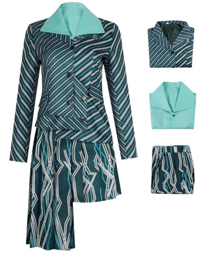 Hallojojo ShenShen Cosplay Kostüm Wicked Hexe Verkleidung Hexen Kostüm ShenShen Schuluniform Grüne Weihnachten Halloween Karneval Party Bühnenauftritt Fancy Dress für Erwachsene Hallojojo ShenShen Cosplay Kostüm Wicked Hexe Verkleidung Hexen Kostüm ShenShen Schuluniform Grüne Weihnachten Halloween Karneval Party Bühnenauftritt Fancy Dress für Erwachsene von Hallojojo