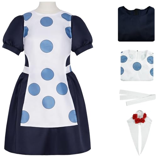 Hallojojo Susie Q Cosplay Kostüm Damen Maid Uniform Dots Schürze und Kleid Kopfschmuck Susie Q Dienstmädchen Set für Dress Up Halloween Karneval Party Geburtstag Maskenball Anime Show Verkleidung Hallojojo Susie Q Cosplay Kostüm Damen Maid Uniform Dots Schürze und Kleid Kopfschmuck Susie Q Dienstmädchen Set für Dress Up Halloween Karneval Party Geburtstag Maskenball Anime Show Verkleidung von Hallojojo