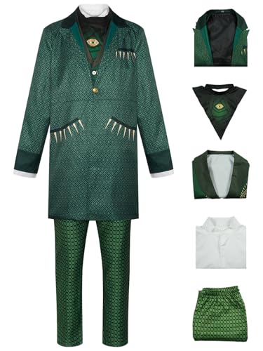 Hallojojo Wizard Cosplay Kostüm Wicked Hexe Verkleidung Hexen Kostüm Wizard Uniform Grüne Weihnachten Halloween Karneval Party Bühnenauftritt Fancy Dress für Erwachsene Hallojojo Wizard Cosplay Kostüm Wicked Hexe Verkleidung Hexen Kostüm Wizard Uniform Grüne Weihnachten Halloween Karneval Party Bühnenauftritt Fancy Dress für Erwachsene von Hallojojo