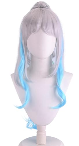 Hallojojo Yamato Cosplay Perücken Damen Mehrfarbig Perücke mit Abnehmbar Pferdeschwanz Verkleidung Piraten Yamato Kostümperücke Halloween Karneval Party Maskenball Zubehör Anime Wig von Hallojojo