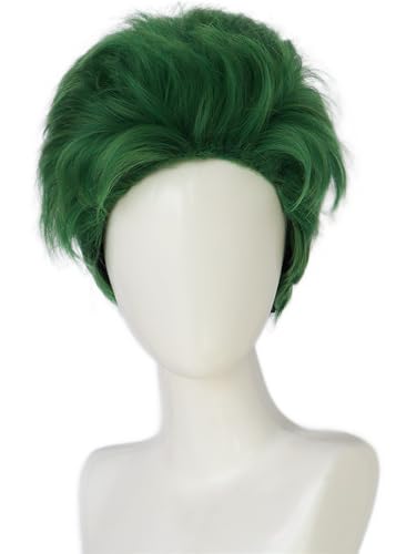 Hallojojo Zed Cosplay Perücken Herren 25CM Tiefgrün Kurze Haare Kostümperücke Verkleidung Zombie High School 4 Zed Halloween Karneval Party Maskenball Zubehör Wig Hallojojo Zed Cosplay Perücken Herren 25CM Tiefgrün Kurze Haare Kostümperücke Verkleidung Zombie High School 4 Zed Halloween Karneval Party Maskenball Zubehör Wig von Hallojojo