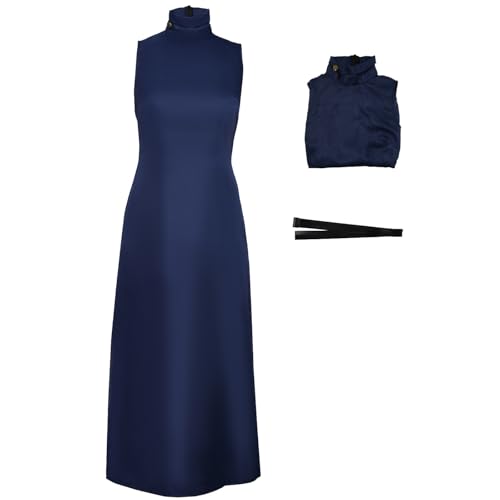 Hallojojo Zenin Mai Cosplay Kostüm Cheongsam Anime Jujutsu Kaisen Verkleidung Mai Zenin Cosplay Uniform Qipao Kleid Weihnachten Halloween Karneval Party Fancy Kostüm für Erwachsene von Hallojojo