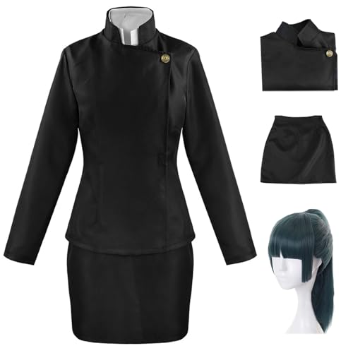 Hallojojo Zenin Maki Cosplay Kostüm Komplettes Set mit Perücke Anime Jujutsu Kaisen Verkleidung Maki Zenin Cosplay Schuluniform Weihnachten Halloween Karneval Party Fancy Kostüm für Erwachsene Hallojojo Zenin Maki Cosplay Kostüm Komplettes Set mit Perücke Anime Jujutsu Kaisen Verkleidung Maki Zenin Cosplay Schuluniform Weihnachten Halloween Karneval Party Fancy Kostüm für Erwachsene von Hallojojo