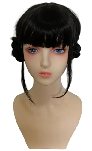 Hallojojo Zoey Cosplay Perücken Damen Schwarz Kurze Haarknoten Perücke mit Pony Verkleidung KPop Dämonenjäger Girlgroup Zoey Halloween Karneval Party Maskenball Zubehör Anime Wig Hallojojo Zoey Cosplay Perücken Damen Schwarz Kurze Haarknoten Perücke mit Pony Verkleidung KPop Dämonenjäger Girlgroup Zoey Halloween Karneval Party Maskenball Zubehör Anime Wig von Hallojojo