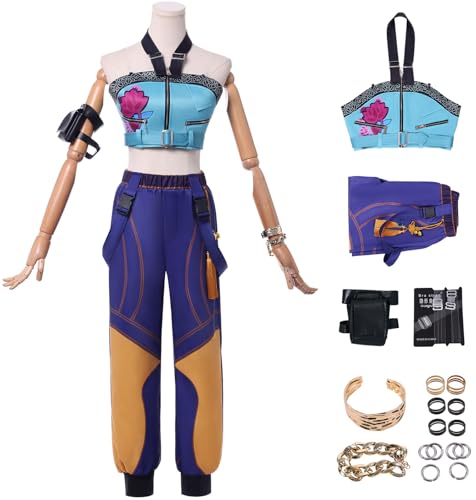 Hallojojo Zoey Kostüm Damen Cosplay KPop Exorzist Girlgroup Zoey Komplett Uniform Set mit Tasche Armband Ring Ohrringe für Fancy Dress Up Halloween Karneval Party Geburtstag Maskenball Verkleidung Hallojojo Zoey Kostüm Damen Cosplay KPop Exorzist Girlgroup Zoey Komplett Uniform Set mit Tasche Armband Ring Ohrringe für Fancy Dress Up Halloween Karneval Party Geburtstag Maskenball Verkleidung von Hallojojo