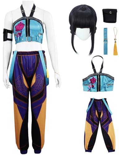Hallojojo Zoey Kostüm Damen Cosplay KPop Exorzist Girlgroup Zoey Uniform Set Top Hose Gürtel Tasche Anhänger und Perücke für Fancy Dress Up Halloween Karneval Party Geburtstag Maskenball Verkleidung Hallojojo Zoey Kostüm Damen Cosplay KPop Exorzist Girlgroup Zoey Uniform Set Top Hose Gürtel Tasche Anhänger und Perücke für Fancy Dress Up Halloween Karneval Party Geburtstag Maskenball Verkleidung von Hallojojo