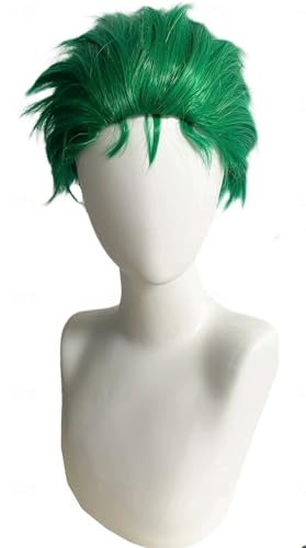 Hallojojo Zoro Cosplay Perücken Herren Grün Kurz Perücke Verkleidung Piraten König Roronoa Zoro Kostümperücke Halloween Karneval Party Maskenball Zubehör Anime Wig Hallojojo Zoro Cosplay Perücken Herren Grün Kurz Perücke Verkleidung Piraten König Roronoa Zoro Kostümperücke Halloween Karneval Party Maskenball Zubehör Anime Wig von Hallojojo