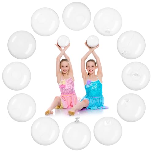 Halloscume Mini-Strandbälle, 12 cm, PVC, aufblasbare Strandbälle, Großpackung für Valentinstag, Party, DIY-Ball für Schwimmbad, Geburtstagsparty, Zubehör (weiß) von Halloscume