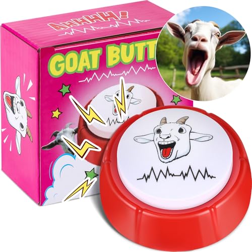 Halloscume Screaming Button with Gift Box Screaming Desk Toys Goat Talking Button Screaming Desk Toy Goat Button with a Funny Goat Scream Novelty Gifts for Men and Women Halloscume Screaming Button with Gift Box Screaming Desk Toys Goat Talking Button Screaming Desk Toy Goat Button with a Funny Goat Scream Novelty Gifts for Men and Women von Halloscume