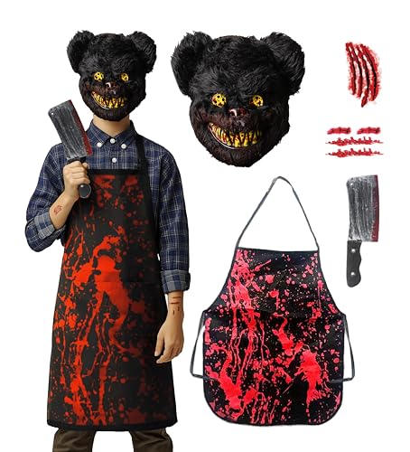 5 Stück Killerbär-Halloween-Kostüme für Jungen – 5–12 Jungen, Einheitsgröße, trendiges Kostüm 2025, britische Marke 5 Stück Killerbär-Halloween-Kostüme für Jungen – 5–12 Jungen, Einheitsgröße, trendiges Kostüm 2025, britische Marke von Halloweenmania