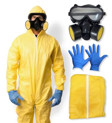 5-teiliges Meth-Kochkostüm, Halloween-Kostüme für Herren, Erwachsene und Teenager, Einheitsgröße, trendiges Kostüm 2025, britische Marke 5-teiliges Meth-Kochkostüm, Halloween-Kostüme für Herren, Erwachsene und Teenager, Einheitsgröße, trendiges Kostüm 2025, britische Marke von Halloweenmania