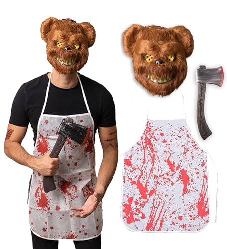 5pcs Horror Bear - Halloween Costumes For Men - Adult & Teen One Size Fits All - 2022 Trending Fancy Dress - UK Based Brand 5pcs Horror Bear - Halloween Costumes For Men - Adult & Teen One Size Fits All - 2022 Trending Fancy Dress - UK Based Brand von Halloweenmania