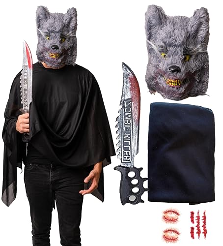 Werwolf Kostüm - Halloween Kostüm Herren - Erwachsene & Teenager Eine Größe passt allen – 2023 Trending Kostüm Werwolf Kostüm - Halloween Kostüm Herren - Erwachsene & Teenager Eine Größe passt allen – 2023 Trending Kostüm von Halloweenmania