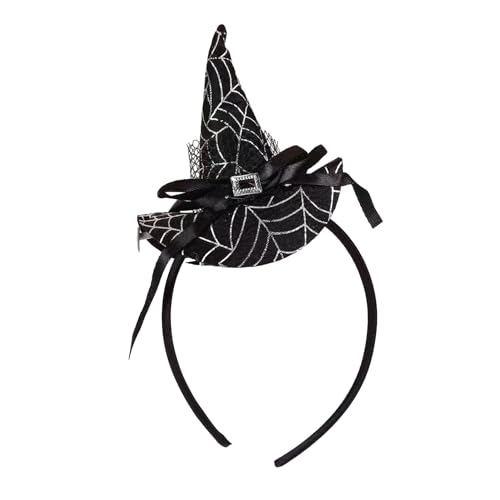 Haloppe Halloween Stirnband Spinnennetz Dekor Spitze Einfarbig Fledermaus Schwarz Anti-Rutsch Party Kopf Dekoration Haar Hoop Cosplay C von Haloppe