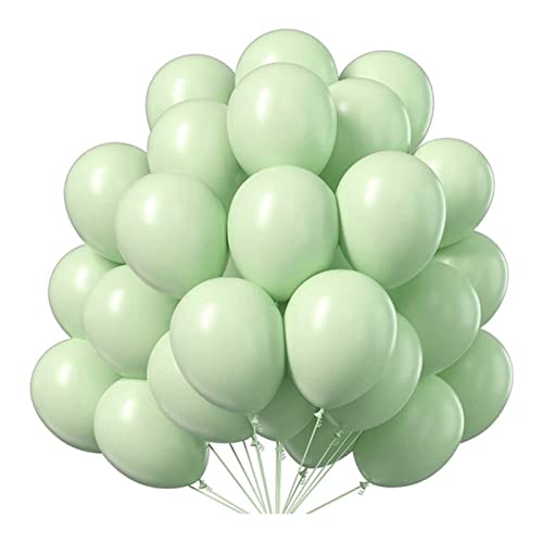 Haloppe Latex-Luftballons, dekorativ, exquisit, romantisch, Herzen, rund, Latex-Luftballons, Spielzeug, grüne Herzen, 50 Stück von Haloppe