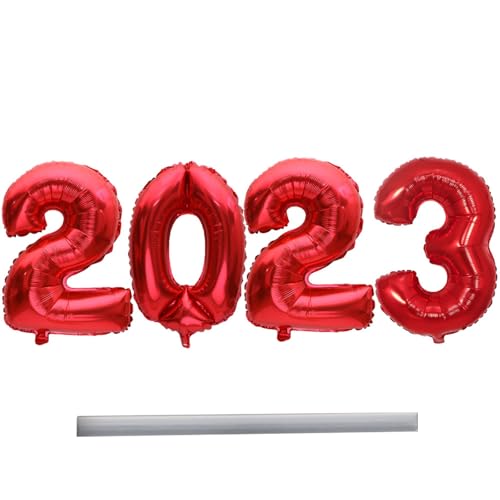 Haloppe Party-Luftballons 2023, blauer Folienballon, zum Jahrestag, Hochzeit, Party, helle Farbe, kompatibel mit Home Red von Haloppe