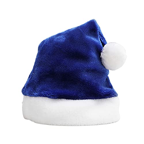 Haloppe Weihnachtsmütze für Erwachsene, lebendige Farbe, auffällig, weiches Blau von Haloppe