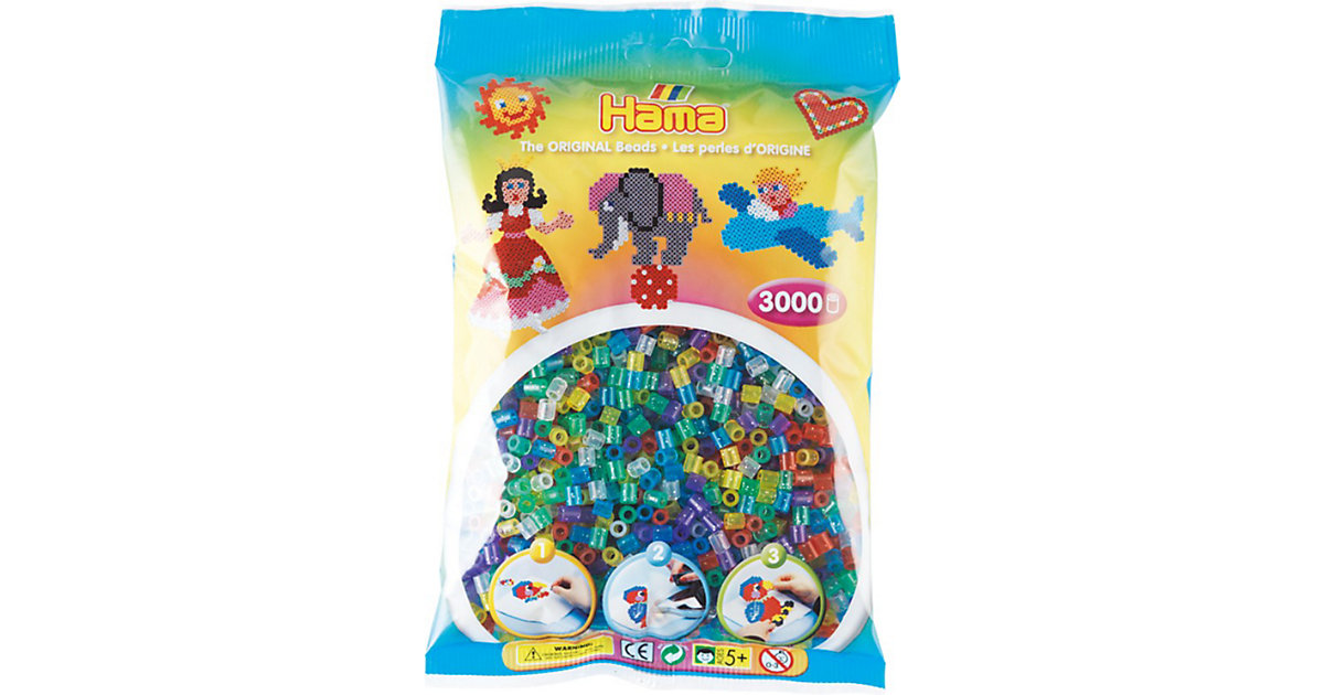 HAMA 201-54 midi-Perlen, 3.000 Stück, Glitter-Mix HAMA 201-54 midi-Perlen, 3.000 Stück, Glitter-Mix von Hama Perlen