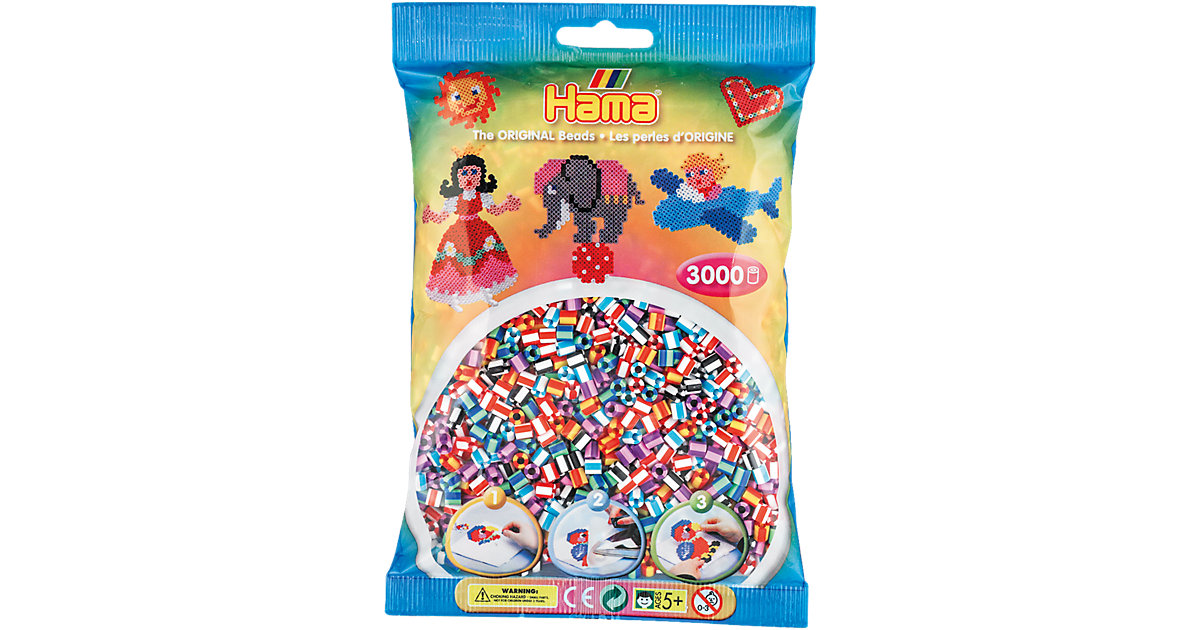 HAMA 201-90 midi-Perlen gestreift, 3.000 Stück HAMA 201-90 midi-Perlen gestreift, 3.000 Stück von Hama Perlen