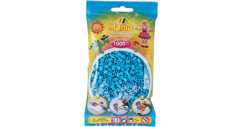 HAMA 207-49 Beutel midi-Perlen, 1.000 Stück, azur blau azurblau von Hama Perlen