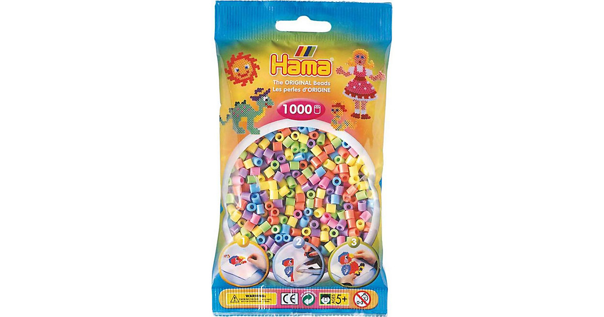 HAMA 207-50 Beutel midi-Perlen, 1.000 Stück, Pastell-Mix pastell HAMA 207-50 Beutel midi-Perlen, 1.000 Stück, Pastell-Mix pastell von Hama Perlen