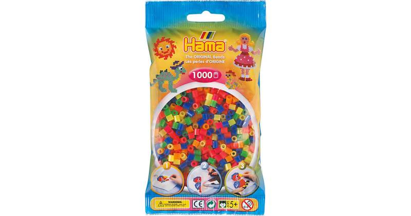 HAMA 207-51 Beutel midi-Perlen, 1.000 Stück, Neon-Mix mehrfarbig Modell 6 von Hama Perlen