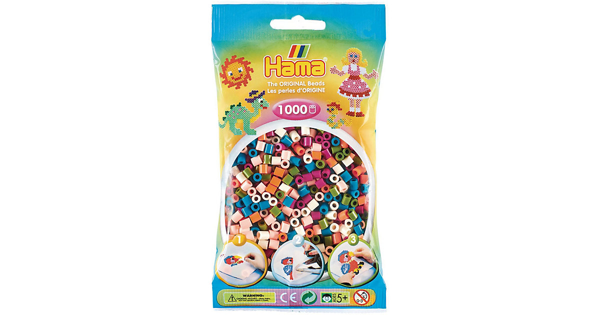 HAMA 207-58 Beutel midi-Perlen, 1.000 Stück, 6-Farben-Mix HAMA 207-58 Beutel midi-Perlen, 1.000 Stück, 6-Farben-Mix von Hama Perlen