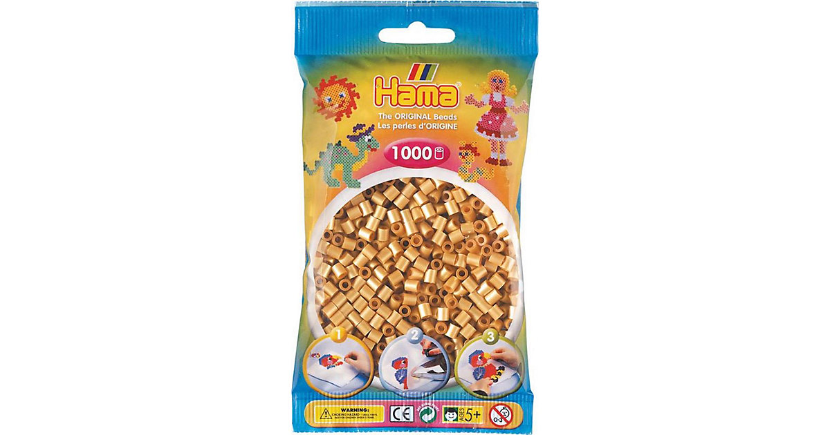 HAMA 207-61 Beutel midi-Perlen, 1.000 Stück, gold von Hama Perlen