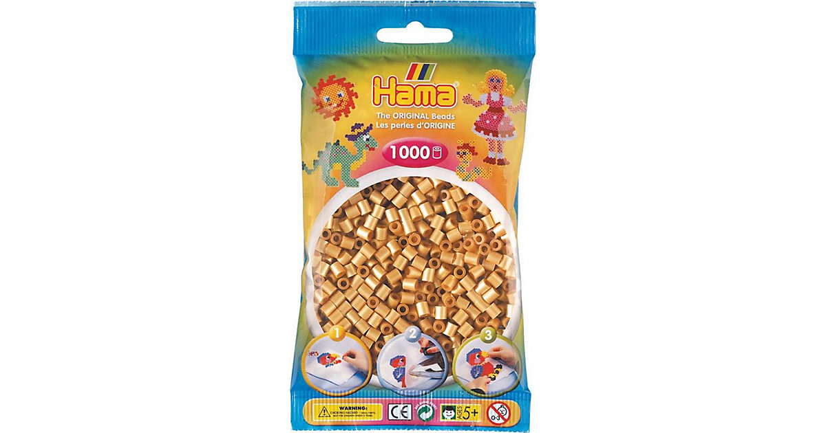 HAMA 207-61 Beutel midi-Perlen, 1.000 Stück, gold HAMA 207-61 Beutel midi-Perlen, 1.000 Stück, gold von Hama Perlen