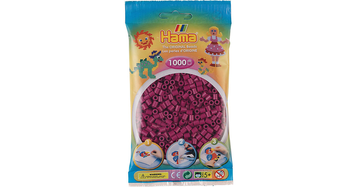 HAMA 207-82 Beutel midi-Perlen, 1.000 Stück, pflaume von Hama Perlen