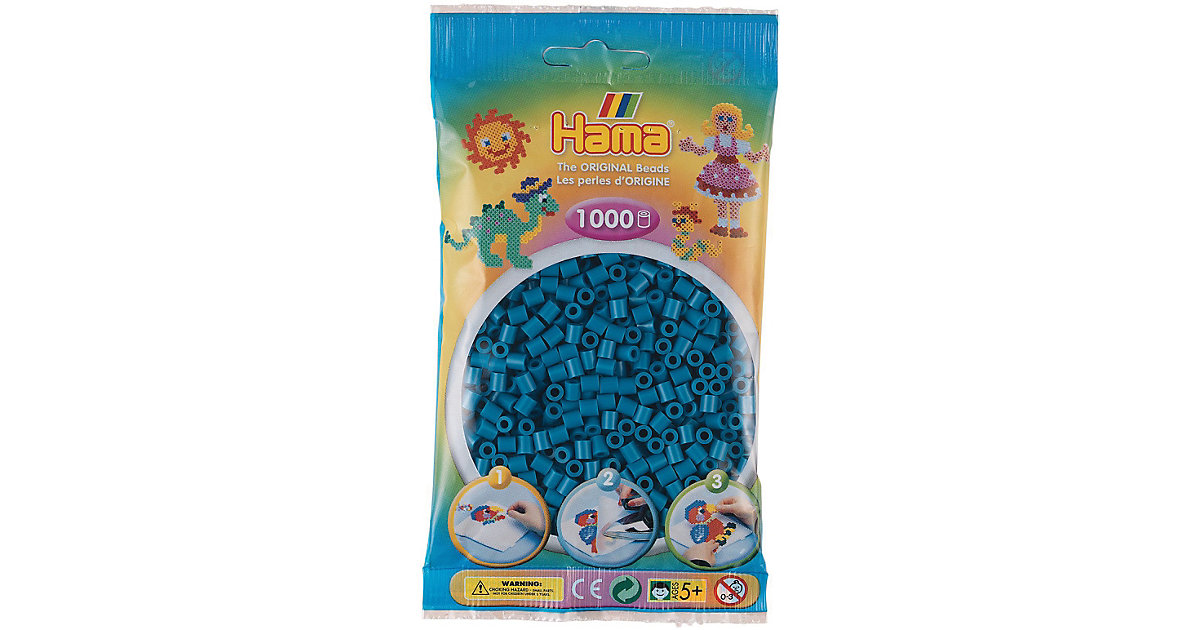 HAMA 207-83 Beutel midi-Perlen, 1.000 Stück, Petrol von Hama Perlen
